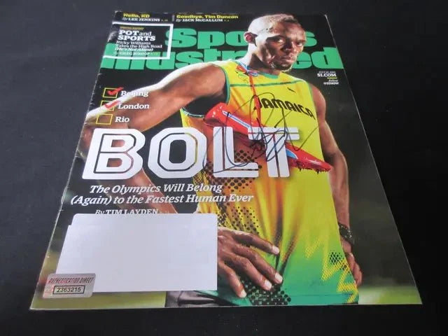 Usain Bolt Signed Magazine Direct COA by Price Is Right Miami