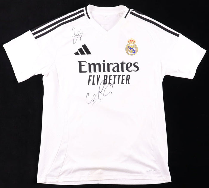 Vinicius Jr., Rodrygo & Eder Militao Signed Real Madrid Jersey L (JSA) by Price Is Right Miami