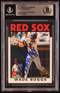 Wade Boggs Signed 2005 Topps Fan Favorites #125 (BGS) by Price Is Right Miami