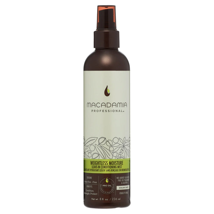 Weightless Moisture Leave-In Conditioning Mist BY Macadamia Mist 8 oz Unisex by Price Is Right Miami