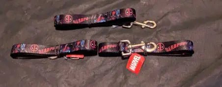 Marvel Deadpool Dog Leash 2-Pack, Snap-Clasp Nylon (New with Tags) by Price Is Right Miami