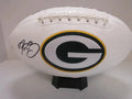 Aaron Rodgers Packers Signed Logo Football (PAAS COA) by Price Is Right Miami