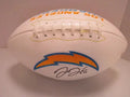 Justin Herbert Chargers Signed Logo Football (PAAS COA) by Price Is Right Miami