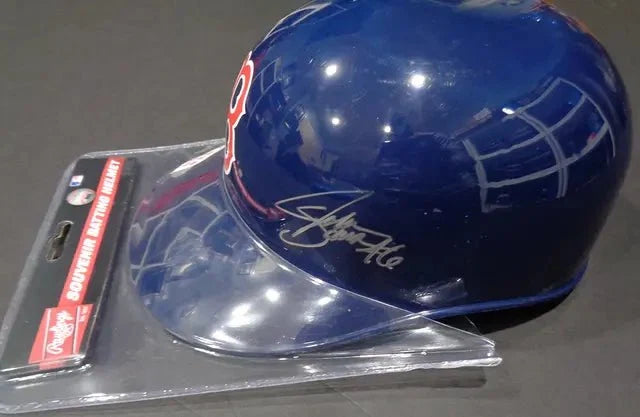 John Schreiber Red Sox Autographed Souvenir Helmet (Full Time COA) by Price Is Right Miami