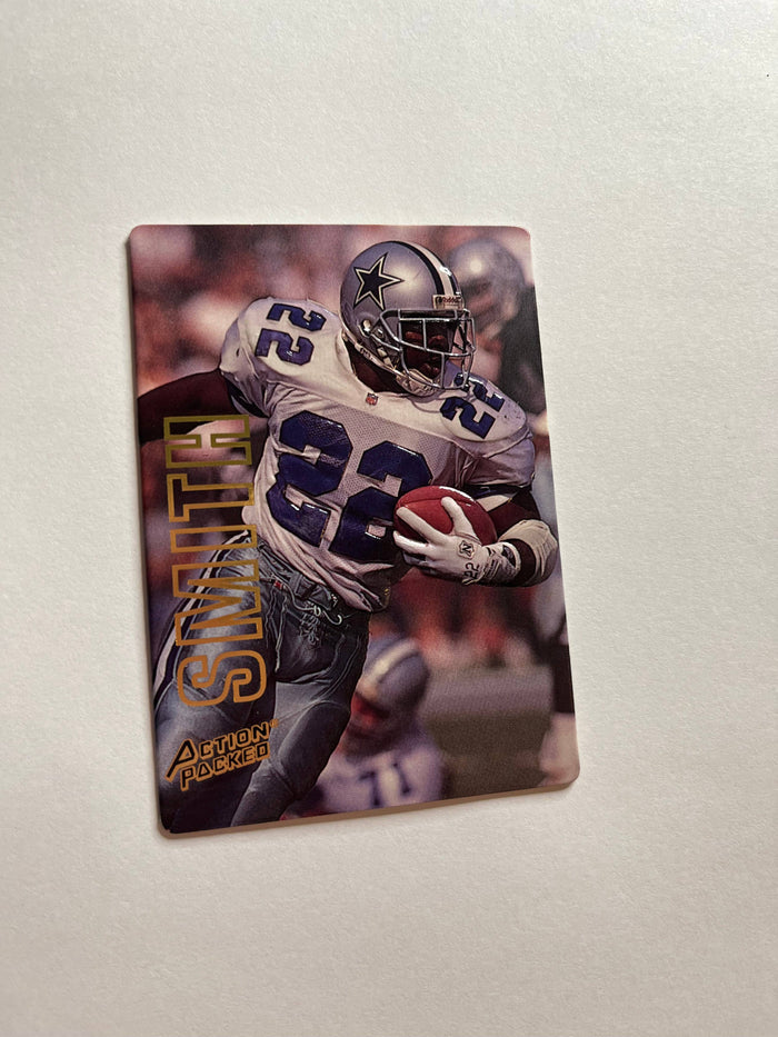 Emmitt Smith 1993 Action Packed Promo #FB1, Dallas Cowboys by Price Is Right Miami