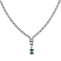 Natural London Blue Topaz Birthstone Necklace by Fine Color Jewels