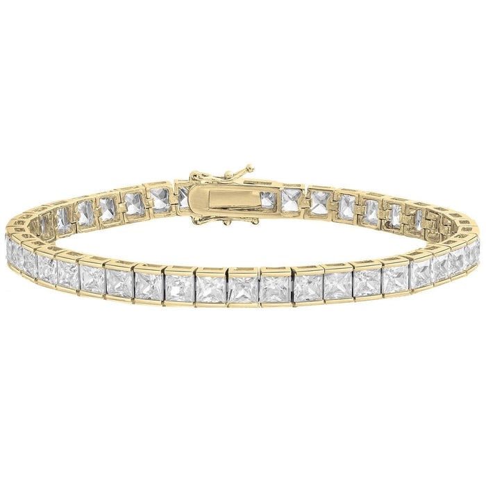 Princess Cut Crystal Tennis Bracelet by DailySale