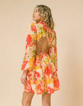 Printed Woven Cut Out Mini Dress by Boutique 23