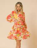 Printed Woven Cut Out Mini Dress by Boutique 23