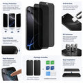 Privacy Tempered Glass Screen Protector iPhone 17 Pro Anti Spy 9H Case 2 Pack by Generic