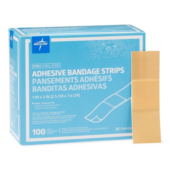 BANDAGE, STERILE, PLASTIC, ADHESIVE, 1 INCH x 3 INCH, 100 COUNT by Pasteur Pharmacy