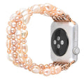 Real Pearl Apple Watch Band Series 11/10/9/8/7/6/5/4/ SE / Ultra 1/2/3 by Arleathercraft