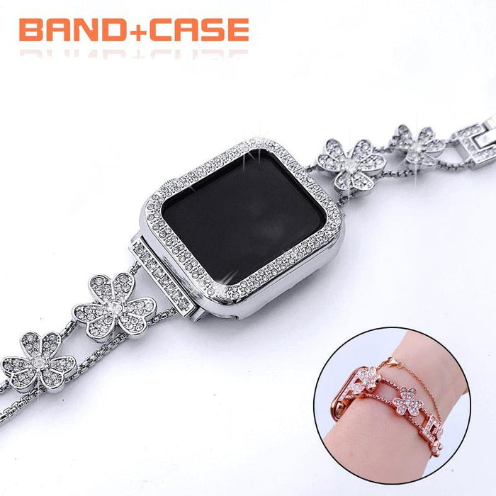 Diamond Apple Steel Band+Case by Arleathercraft