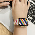 Rubber Rainbow Apple Watch Band Series 11/10/9/8/7/6/5/4/ SE / Ultra 1/2/3 by Arleathercraft