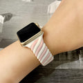 Rubber Rainbow Apple Watch Band Series 11/10/9/8/7/6/5/4/ SE / Ultra 1/2/3 by Arleathercraft