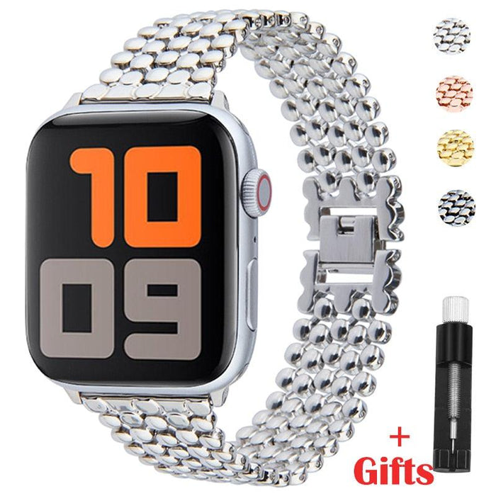 Stainless Steel Apple Watch Strap Series 11/10/9/8/7/6/5/4/ SE / Ultra 1/2/3 by Arleathercraft