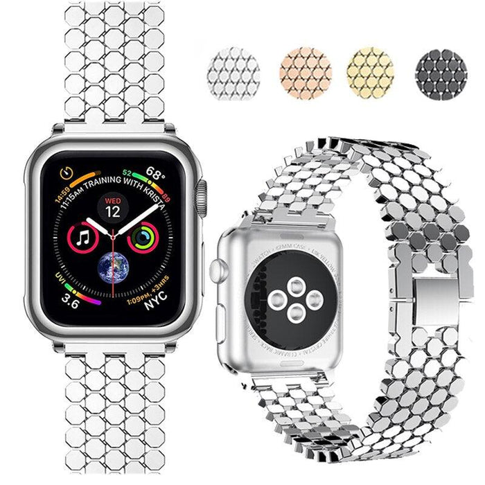 Steel Apple Watch Strap Series 11/10/9/8/7/6/5/4/ SE / Ultra 1/2/3 by Arleathercraft