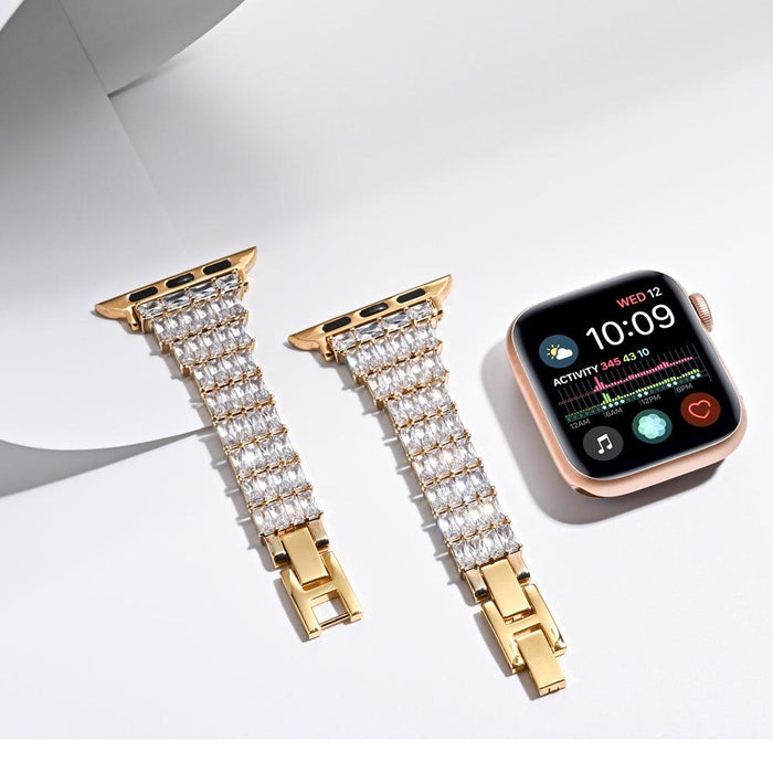 Diamond Apple Watch Band Series 11/10/9/8/7/6/5/4/ SE / Ultra 1/2/3 by Arleathercraft