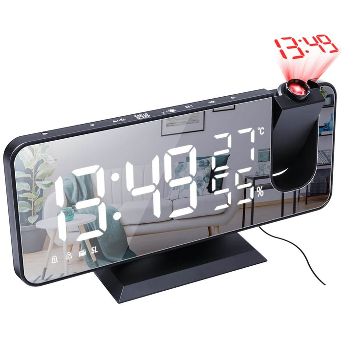 Projection Alarm Clock with Radio Function by DailySale