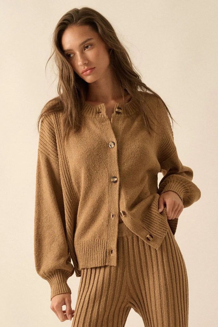 Promise the Label Textured Knit Buttoned Cardigan by Boutique 23