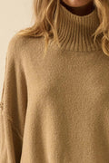 Promise the Label Textured Mock-Neck Sweater by Boutique 23