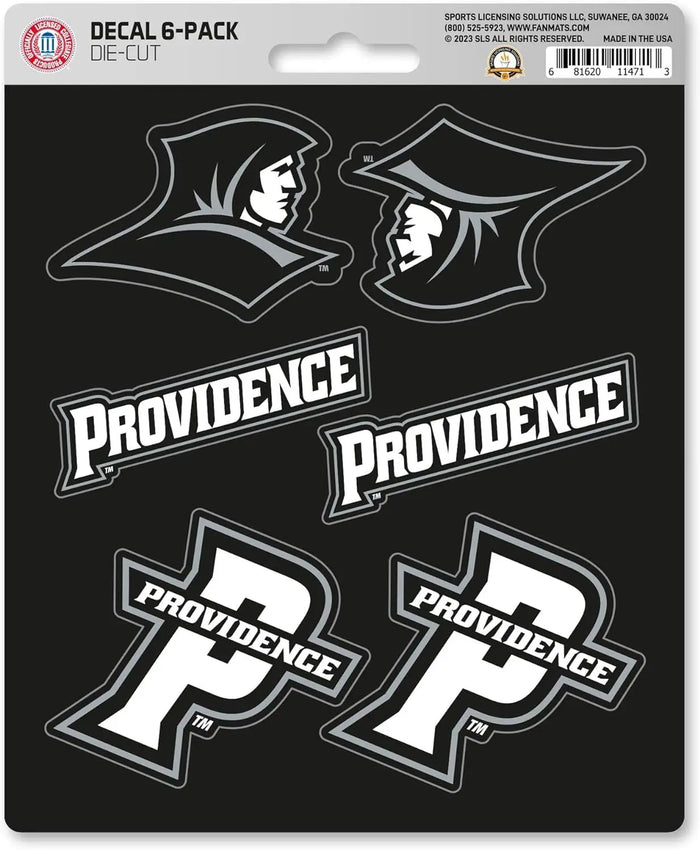 Providence College Friars 6-Piece Decal Sticker Set, 5x6 Inch Sheet, Gift for football fans for any hard surfaces around home, automotive, personal items by Fielders Choice