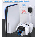 PS5 Controller Charger Station with Fast Charging AC Adapter 5V/3A (Refurbished) by DailySale