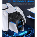 PS5 Controller Charger Station with Fast Charging AC Adapter 5V/3A (Refurbished) by DailySale