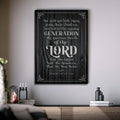 Psalm 78:4-8 ESV - We Will Not Hide Them From Their Children Scripture Sign by Tailored Canvases