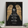 Psalm 91:4 He Will Cover You With His Feathers Sign II by Tailored Canvases