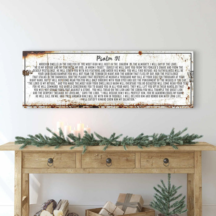 Psalm 91 - He Is My Refuge Sign by Tailored Canvases