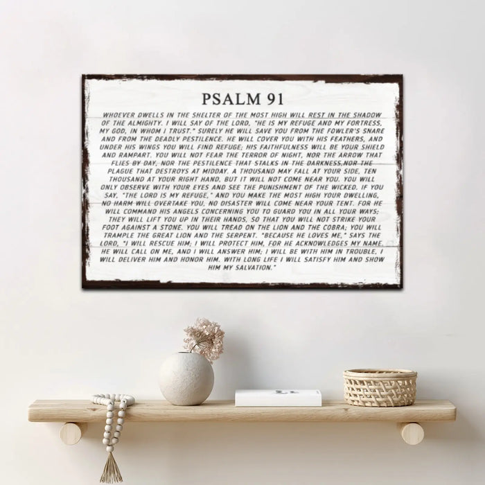 Psalm 91 - Whoever Dwells Sign by Tailored Canvases