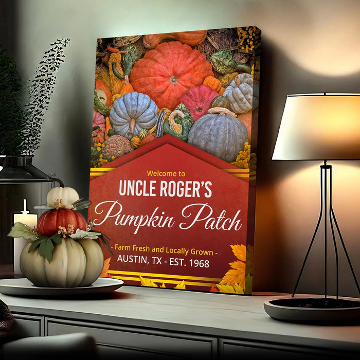 Pumpkin Patch Sign V by Tailored Canvases