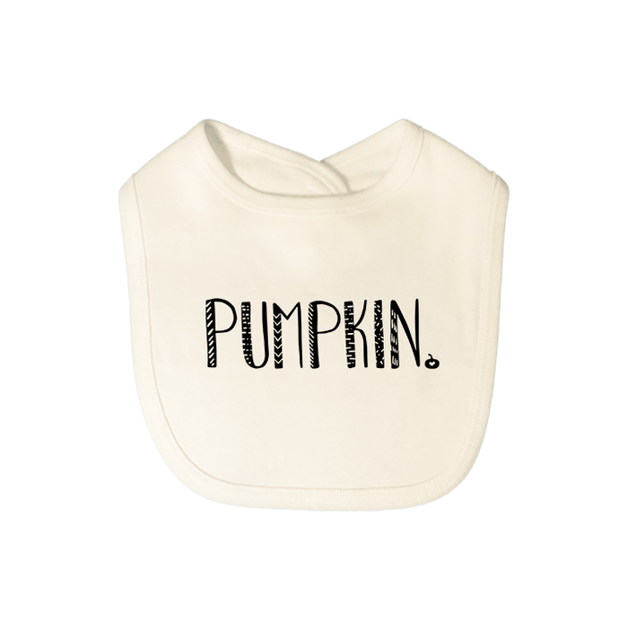 graphic bib | pumpkin by Finn + Emma