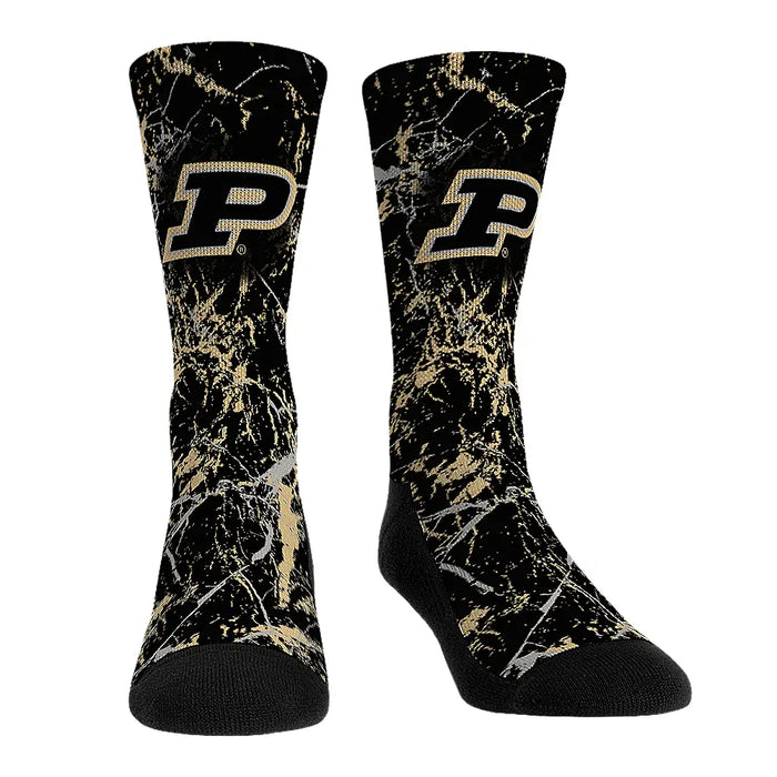 Purdue Boilermakers - Cracked Marble by Rock 'Em Socks