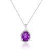 Purple Amethyst Pendant Necklace