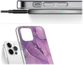 Purple Marble Series Case with Tempered Glass Screen and Camera Protector - iPhone 14 Pro by Zerodamage Sahara Case LLC
