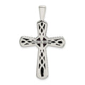 Purple Natural Amethyst Silver Cross Necklace by Fine Color Jewels