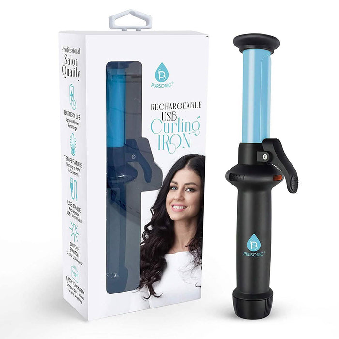 Pursonic Portable Cordless Rechargeable USB Curling Iron by DailySale