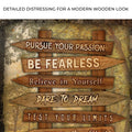 Pursue Your Passion Never Give Up Motivation Sign II by Tailored Canvases