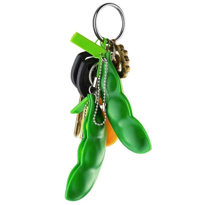 Push Pea Squeezing Keychain by DailySale