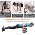 Push Up Bars Stand S Shape Fitness Workout Gym Exercise with Push-Up Training Mat by DailySale