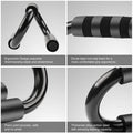 Push Up Bars Stand S Shape Fitness Workout Gym Exercise with Push-Up Training Mat by DailySale