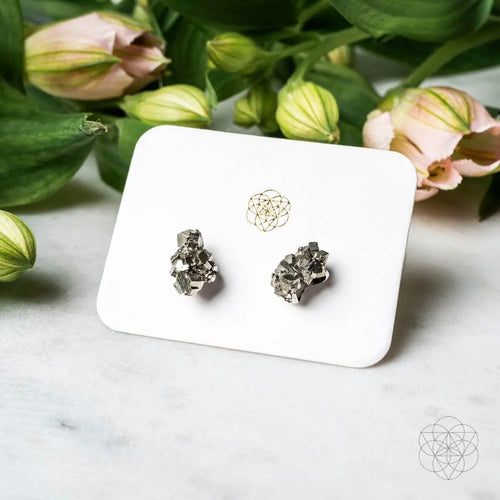 Pyrite Earrings of Wealth by Conscious Items