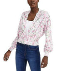 INC Womens Floral Print Ribbed Knit Cardigan Sweater by Vanessa Jane