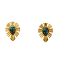 Gold & Bold Stud Earrings - Turquoise by Christina Greene