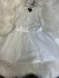 lilt Little Girls Embroidered Dot Mesh Dress, Ivory Size 4 by Vanessa Jane