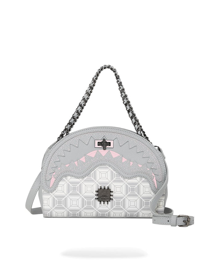 Sprayground Ai Stunna Cream Shark Handbag B5562 by I-Max Fashions