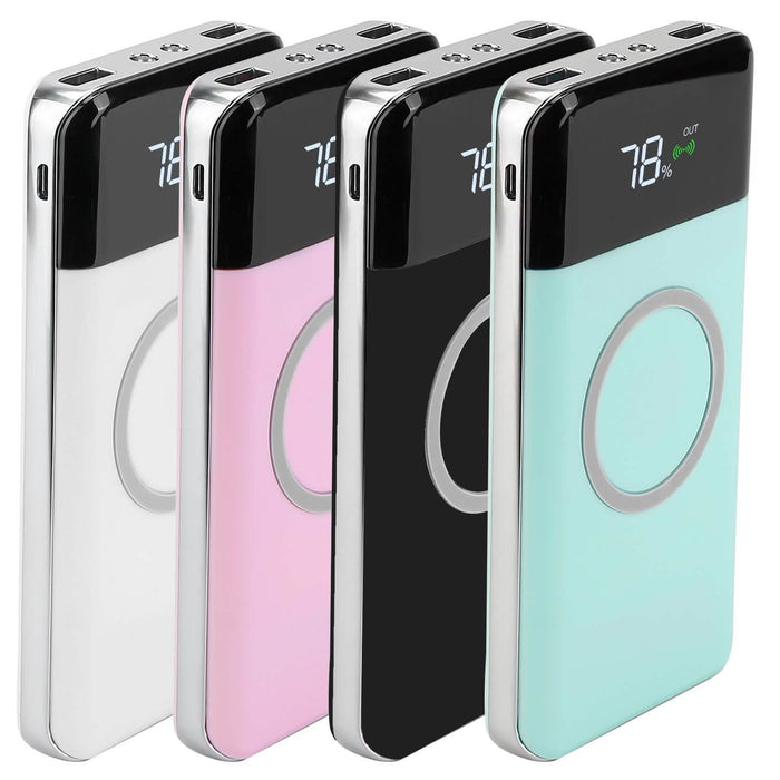 Qi Wireless Station 10000mAh Powerbank with 4 Modes Flashlight by DailySale