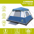 QOMOTOP 6 Person 60 Seconds Set Up Camping Tent by DailySale